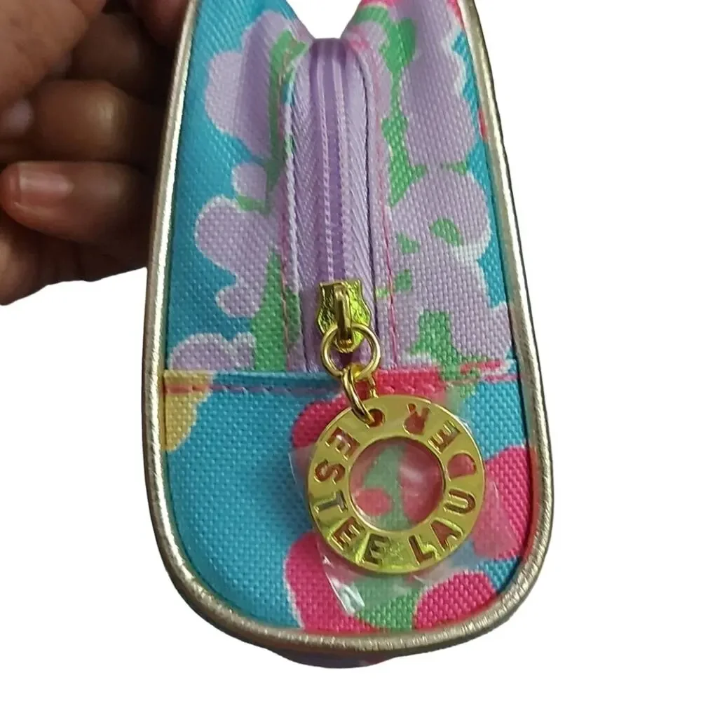 Lilly Pulitzer for Estee Lauder Floral Cosmetic Makeup Bag Case Weekend Travel